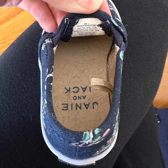 Janie & Jack Palm Tree Tropical Slip On Toddler Shoes Size 4 - Picture 3 of 4